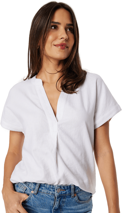 Bubbleroom Linen Blend Blouse