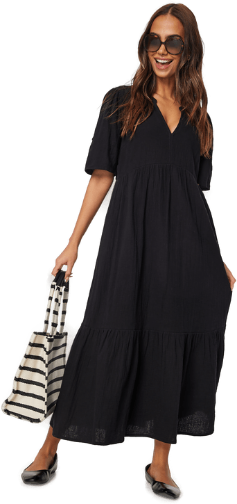 Happy Holly Maxi Cotton Gauze Dress