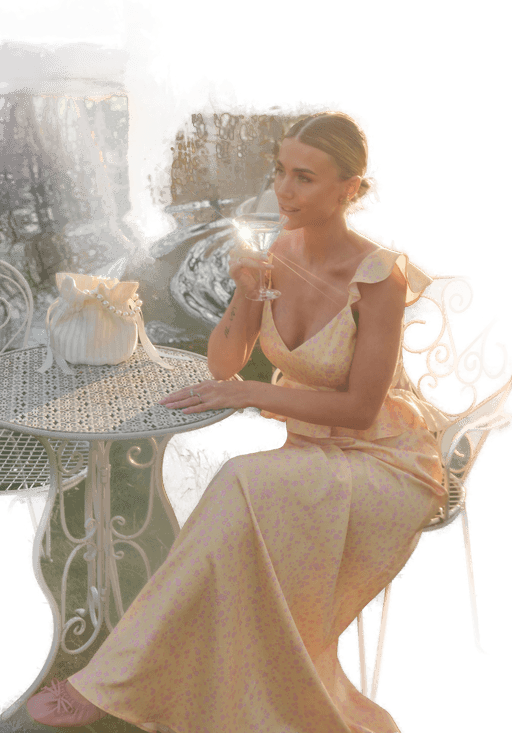 Andrea Norrman X Bubbleroom Tie Back Maxi Dress