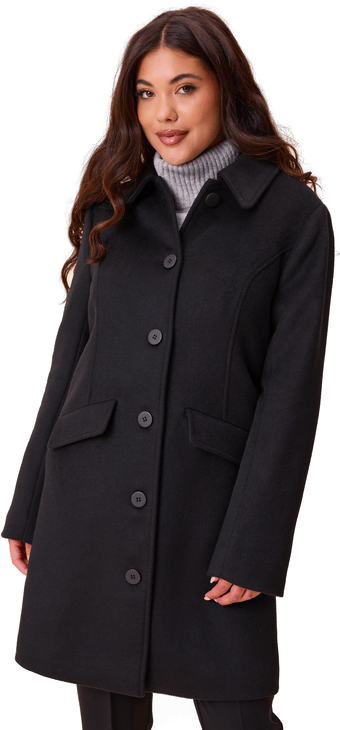 Happy Holly Straight Wool Blend Coat
