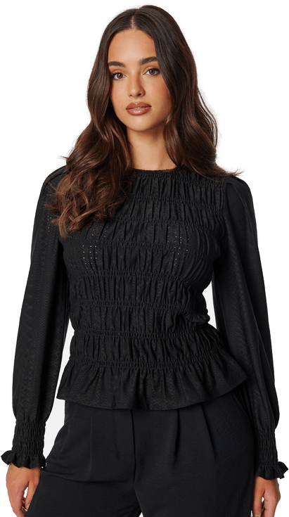 Happy Holly Long Sleeve Smock Top