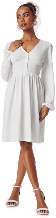 Bubbleroom Structure Button Short Dress