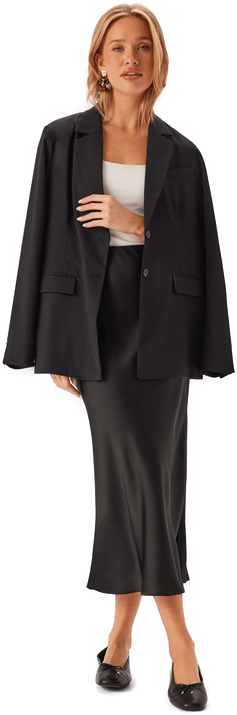 Bubbleroom Satin Midi Skirt