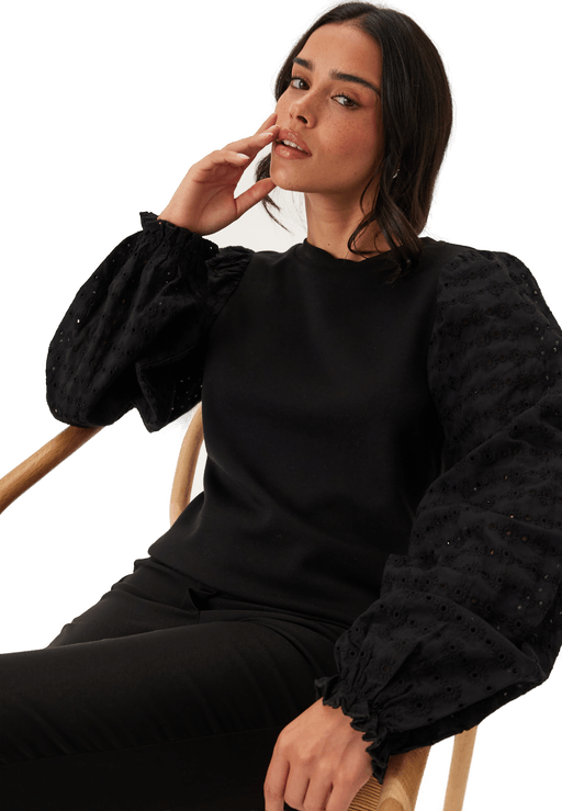 Happy Holly Broderie Anglaise Top