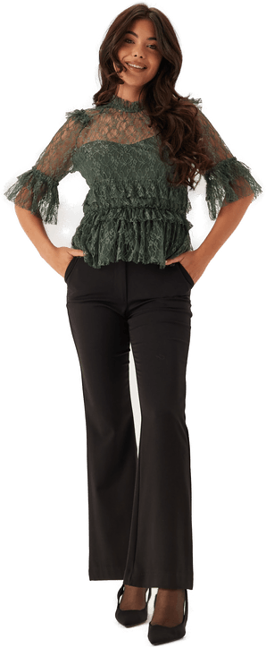 Bubbleroom Frill Lace Blouse