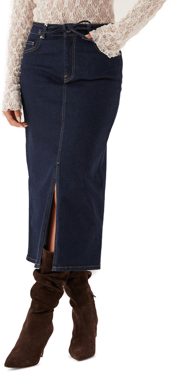 Bubbleroom Denim Midi Skirt