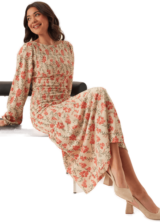 Happy Holly Structure Smock Midi Dress