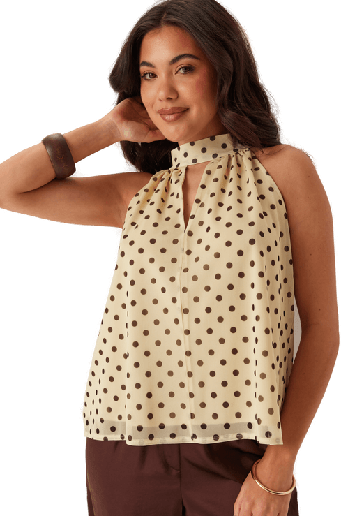 Bubbleroom Mesh Tie Top