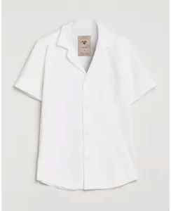 Oas Terry Cuba Skjorte Hvit