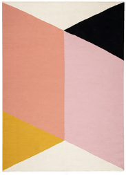 Njrd Rectangles kelimteppe rosa 200x300 cm