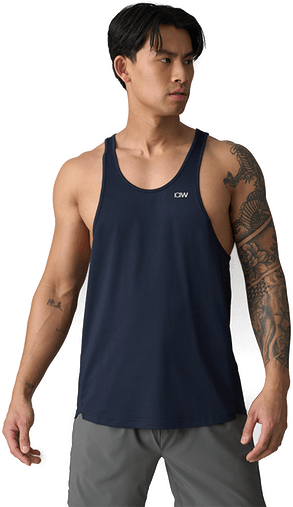 Icaniwill Stride Stringer Singlet Marineblå