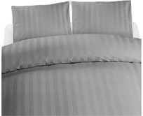 Borganäs Dynetrekksett Dobbeltseng 3-Delt Satin Lysegrå