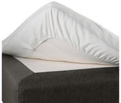 Laken med strikk Borganäs of Sweden - 180 x 210 cm, Hvit