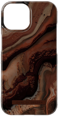 Ideal Of Sweden Fashion Deksel iPhone 15 - Mørk rav marmor