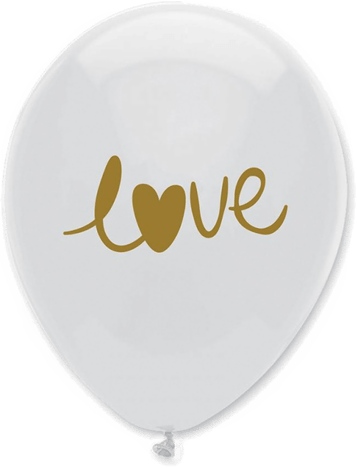 Ballongkungen LOVE Ballonger Hvit/Gull