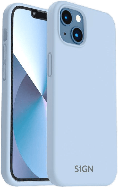 Sign Liquid Silikonetui iPhone 14 Lyse blå