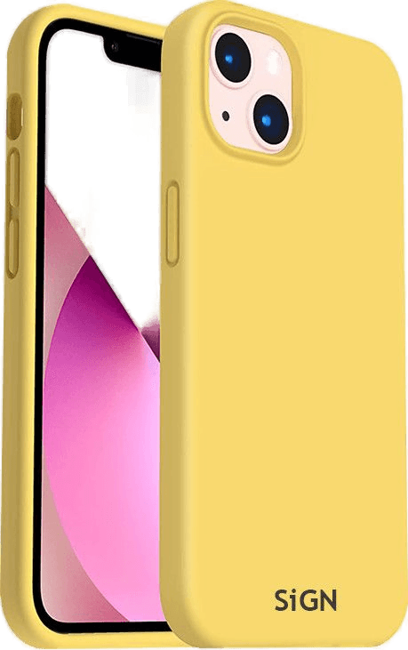 Sign Silikonetui iPhone 14 - Gul