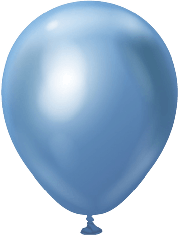 Ballongkungen Mini Krom Blå 100-pakning