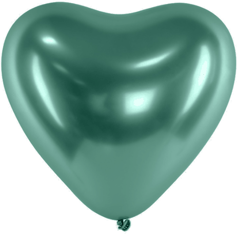 Ballongkungen Hjerteballonger Krom Grønn