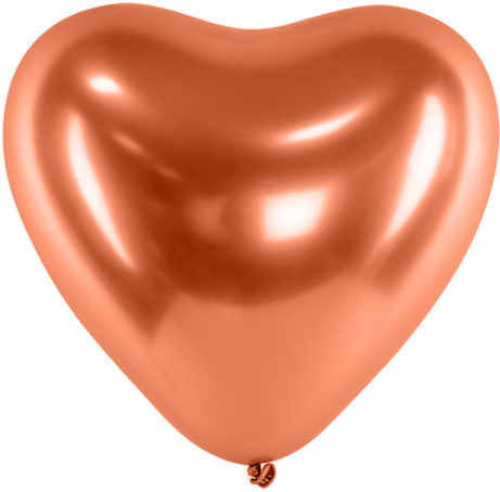 Hjerteballonger Krom Kobber - Ballongkungen
