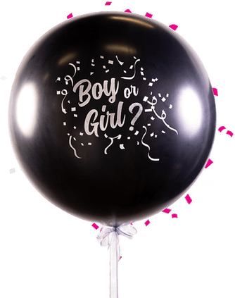 Ballongkungen Kjempeballong Boy or Girl med Konfetti