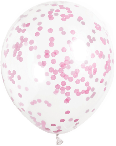 Ballongkungen Konfettiballonger Rosa 6-pakning