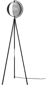 Oblure Mondo stålampe 153 cm Black