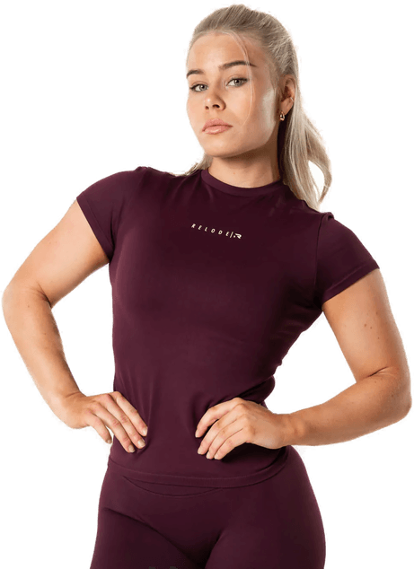 Relode Dam Aura Seamless T-shirt - Fig Red - XXL