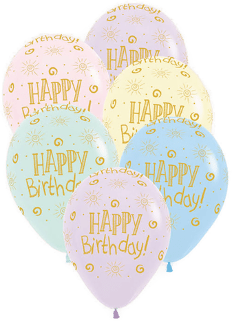 Buttericks Leco Happy Birthday Ballonger 6-pakning