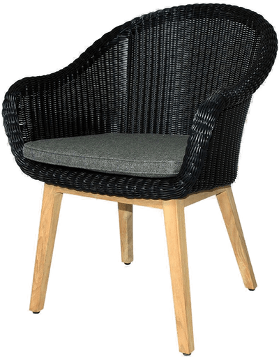 Brafab Beverly karmstol svart/grå