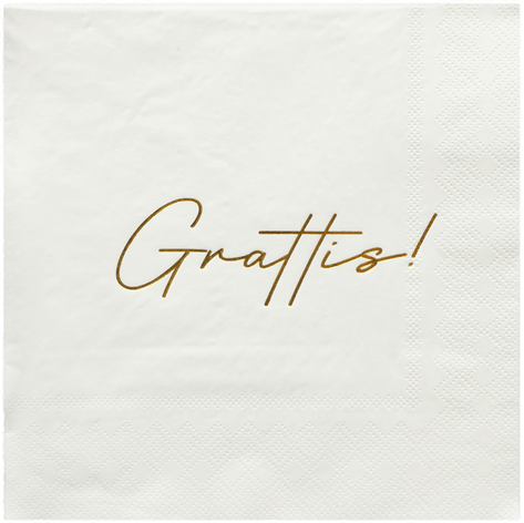 Hisabjoker Servietter Grattis! 16-pakning