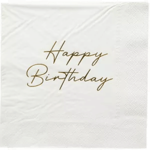 Hisabjoker Servietter Happy Birthday 16-pakning