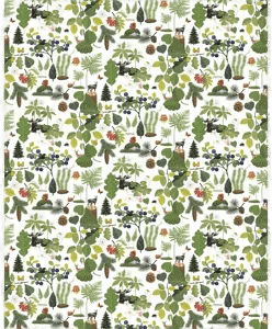 Arvidssons Textil Skogsliv voksduk Grønn