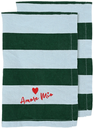 Byon Love serviett 45x45 cm 2-pk grønn/lyseblå