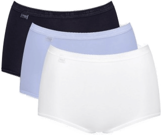 Sloggi Truser 3P Basic Plus Maxi Lysblå/Hvit