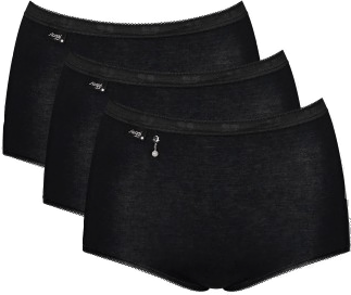 Sloggi Pearl Maxi Truser 3P Svart