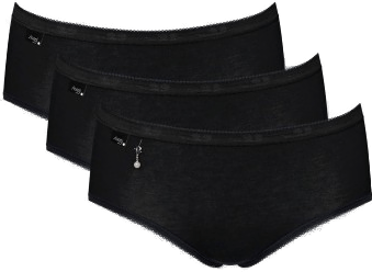 Sloggi Pearl Midi Truser 3P Svart