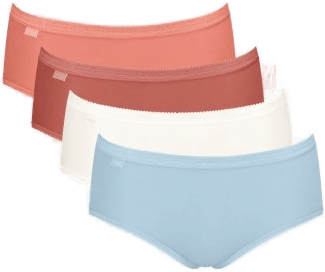 Sloggi Basic Plus Midi Truser 4P Blå/Oransje