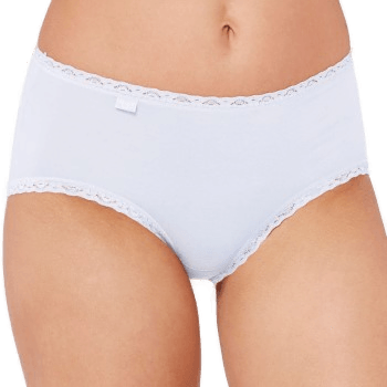 Sloggi 24/7 Cotton Lace Midi Truser Hvit