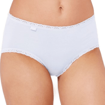 Sloggi Cotton Lace Midi Briefs 3P Hvit