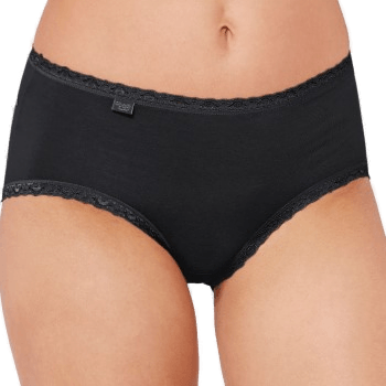 Sloggi Cotton Lace Midi Briefs 3P Svart