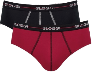 Sloggi 2P For Men Midi Rød/Svart