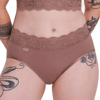 Sloggi Romance Midi Truser Mørkrosa