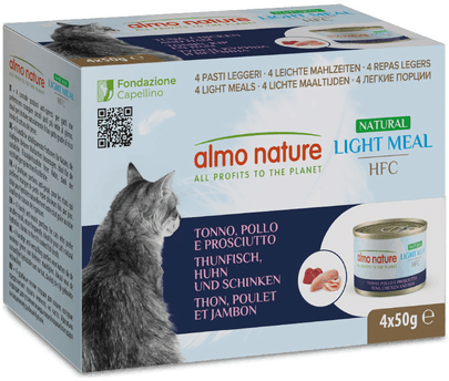 Almo Nature HFC Natural Light Tunfisk, Kylling & Skinke