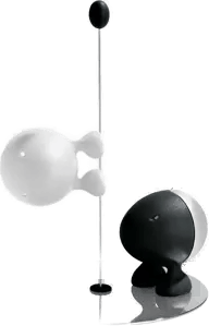 Alessi Lilliput salt- og peppersett svart-hvit