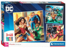 Clementoni Jigsaw Puzzle DC Comics Justice League 3x48pcs