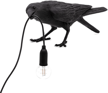 Seletti Bird Lamp Playing Black