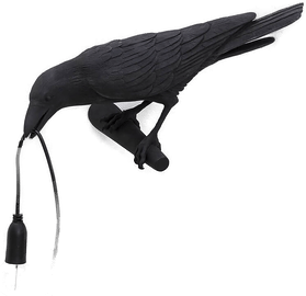 Seletti Bird Lamp Looking Left Svart