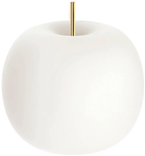 Kdln Kushi bordlampe, messing/hvit, Ø 33 cm