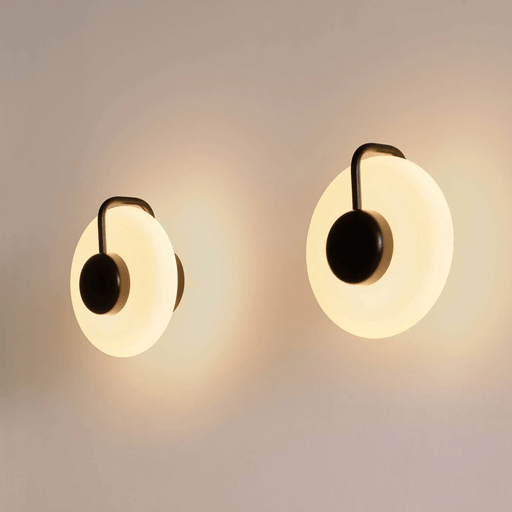 Kdln LED-vegglampe TRATTO, svart, Ø 27 cm